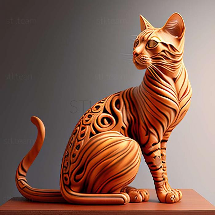 3D model Bengal cat (STL)